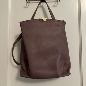Small Purple Faux Leather Back Pack